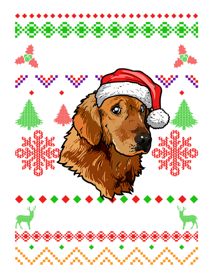 Merry Woofmas Ugly Sweater Christmas Golden Retriever Lover Gift Women's T-Shirt