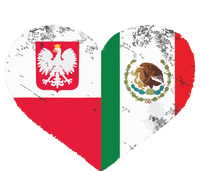 Polish Mexican Flag Heart Poland Mexico Womens California Wash Sweatshirt