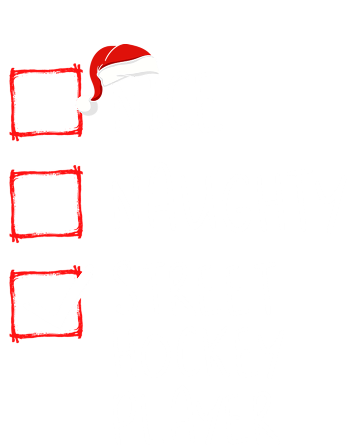 Nice Naughty Street Hockey Player Christmas List Santa Claus Gift Ladies Essential Flowy Tank