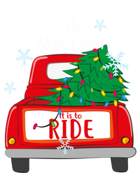 Oh What Fun It Is To Ride Christmas Tree Red Truck Xmas Cool Gift Women's Tri-Blend 3/4-Sleeve Raglan Shirt