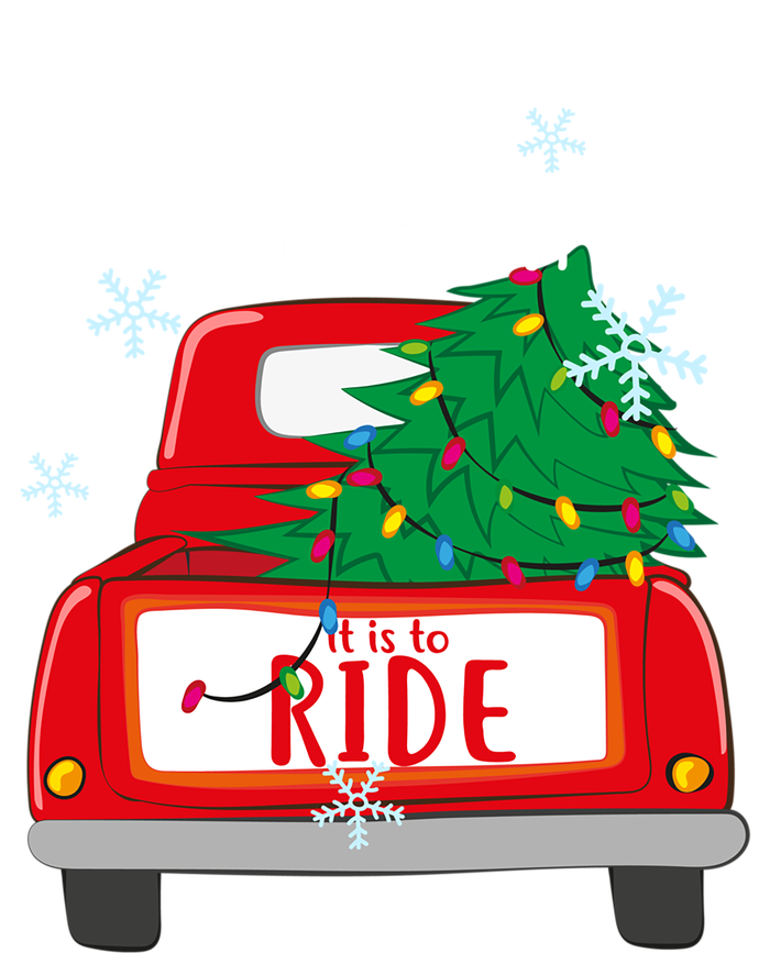 Oh What Fun It Is To Ride Christmas Tree Red Truck Xmas Cool Gift Women's Tri-Blend 3/4-Sleeve Raglan Shirt