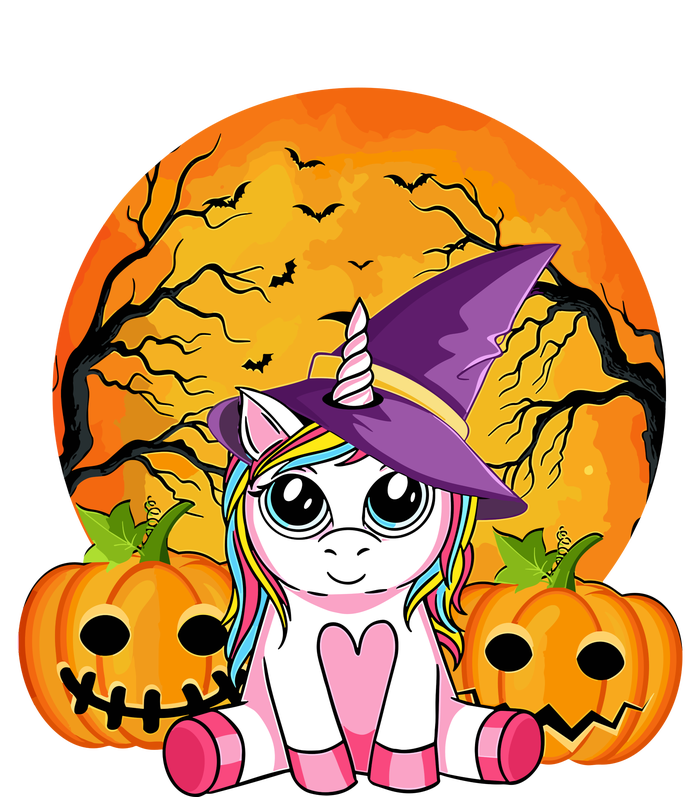 Cute Halloween Witchy Unicorn Halloween T-Shirt