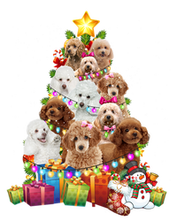 Poodle Christmas Tree Funny Poodle Christmas Lights Funny Gift Insulated Varsity Jacket