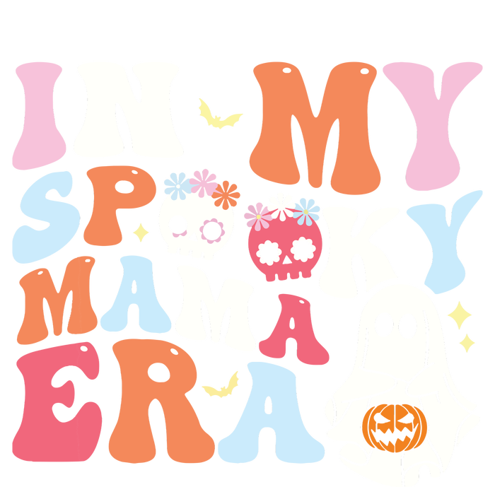 Groovy In My Spooky Mama Era Ghost Halloween Floral Mom T-Shirt