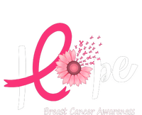 Hope Breast Cancer Pink Ribbons Sunflower October Month T-Shirt