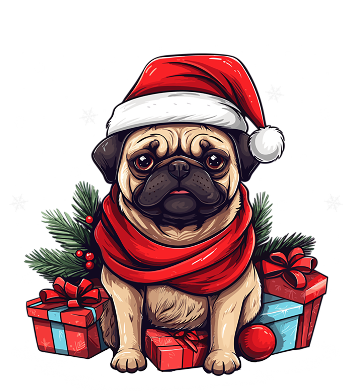 Pug Lover Xmas Decoration Santa Hat Pug Christmas Gift T-Shirt