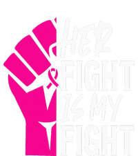 Her Fight Is My Fight Breast Cancer Awareness Family Support Womens Cotton Relaxed Long Sleeve T-Shirt