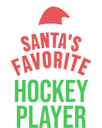 Santas Favorite Hockey Player Xmas Funny Christmas Gift Striped Beanie with Solid Band