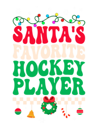 Santas Favorite Hockey Player Groovy Retro Christmas Meaningful Gift Valucap Bio-Washed Visor