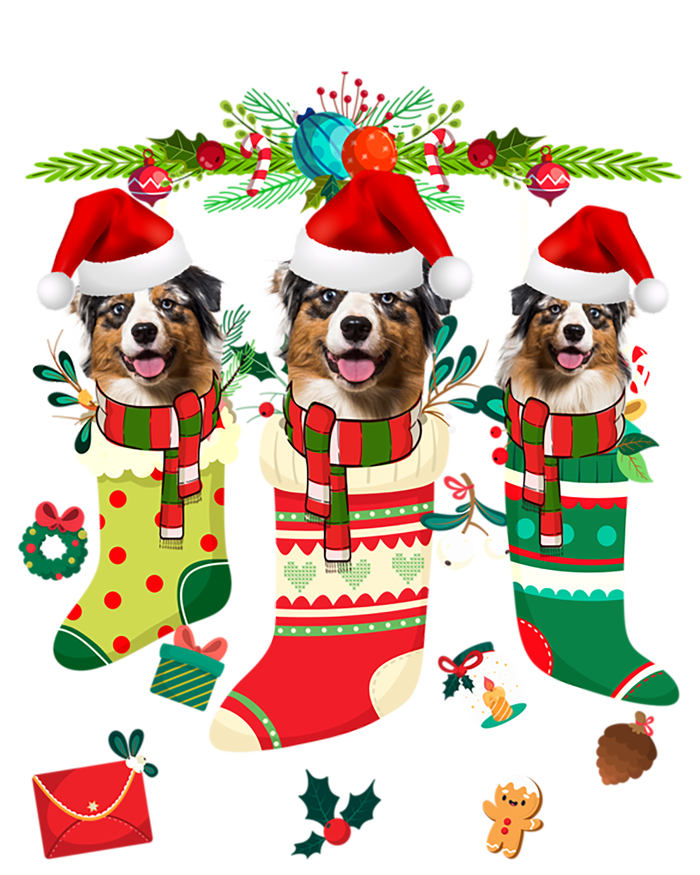 Funny Christmas Australian Shepherd Dogs Gift T-Shirt