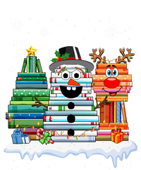 Snow Reindeer Christmas Tree Book Lover Stacked Christmas Funny Gift Pom Pom 12in Knit Beanie