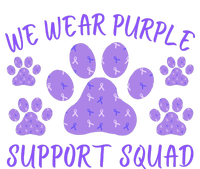 We Wear Purple Domestic Violence Awareness Purple Ribbon Dog Paws Cat Paws T-Shirt