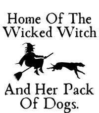 Home Of The Wicked Witch And Her Pack Of Dog Funny Halloween Women's Racerback Tank