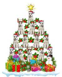 Xmas Holiday Funny Santa Siberian Husky Dog Christmas Tree Gift Women's T-Shirt