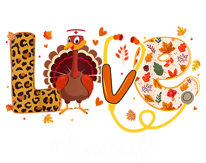 Love Turkey Thanksgiving Nurse Life Fall Scrub Top Meaningful Gift Magnet