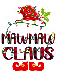 Mawmaw Claus Merry Christmas Buffalo Plaid Santa Hat Xmas Gift T-Shirt