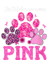 In October We Wear Pink Dog Cat Paw Breast Cancer Awareness Tall Sweatshirt