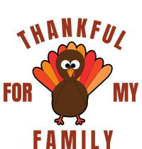 Thankful For My Family Funny Thanksigving Day High Crown Mesh Back Trucker Hat