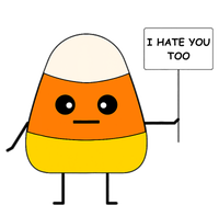 Candy Corn Funny I Hate You Too Team Candy Corn Grommeted Golf Towel