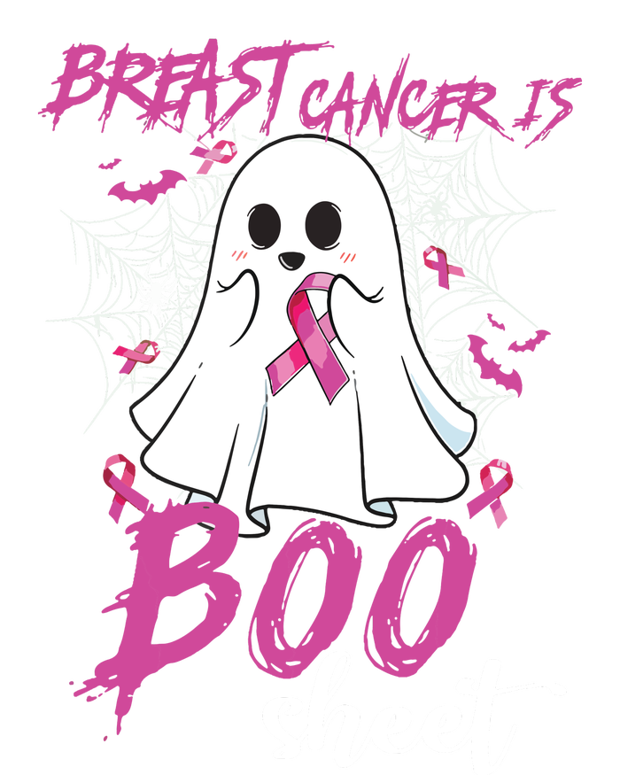 Breast Cancer Is Boo Sheet Halloween Breast Cancer Awareness Ladies Long Sleeve Shirt