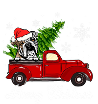 English Bulldog Dog Riding Red Truck Christmas Decorations Cool Gift Kids T-Shirt