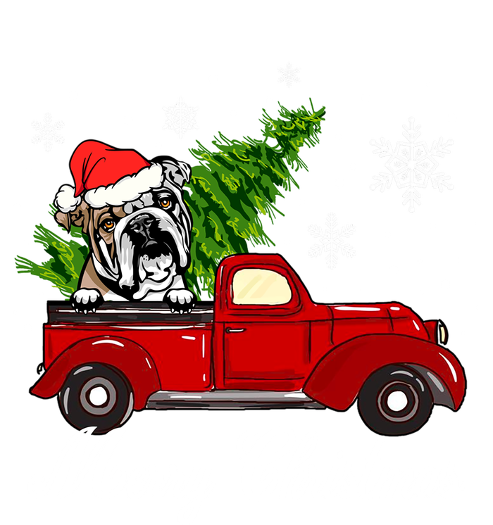 English Bulldog Dog Riding Red Truck Christmas Decorations Cool Gift Kids T-Shirt