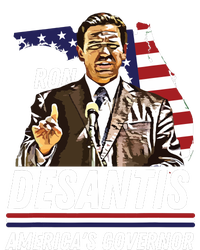 Ron Desantis Americas Governor Florida US Flag Dry Zone Grid Polo