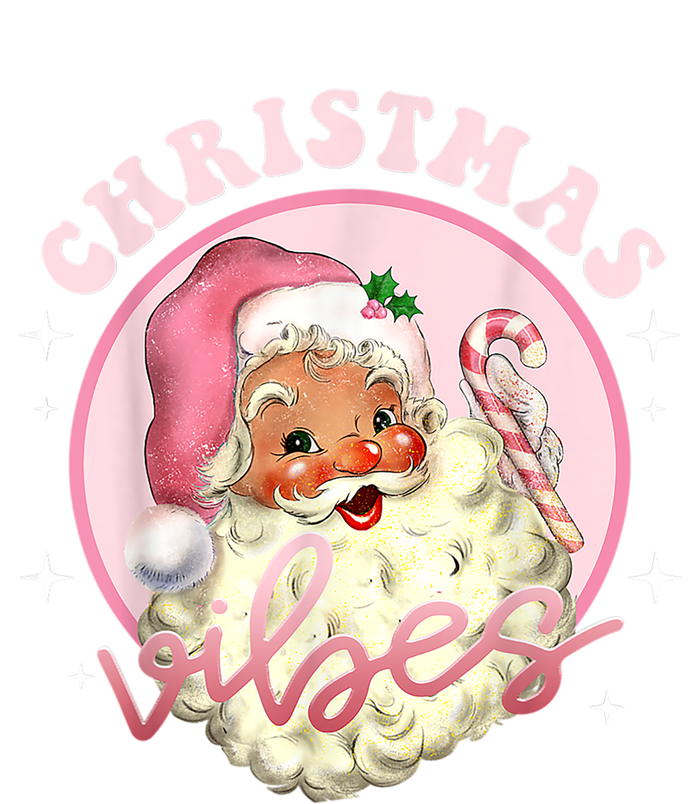 Retro Vintage Pink Santa Claus Funny Pink Christmas Vibes Funny Gift Coaster