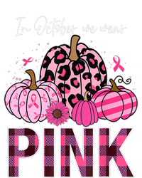 In October We Wear Pink Pumpkin Breast Cancer Awareness Canvas