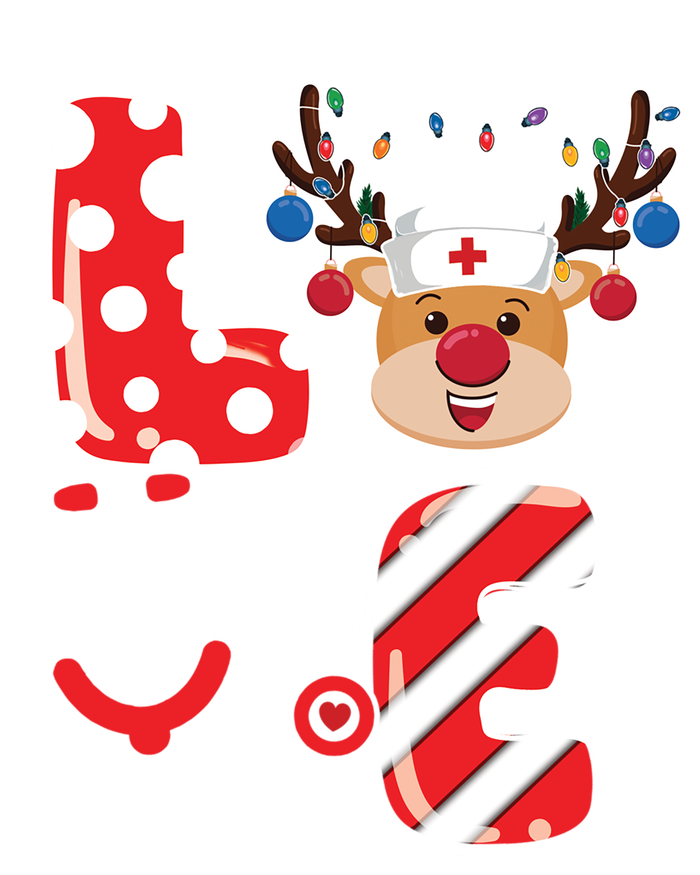 Christmas Nurse Love Nicu Rn Er Santa Reindeer Nurse Xmas Gift T-Shirt