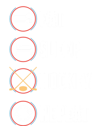 Eat Sleep Hockey Repeat Sport Hockey Player Goalie Hockey Gift Women's Tri-Blend 3/4-Sleeve Raglan Shirt