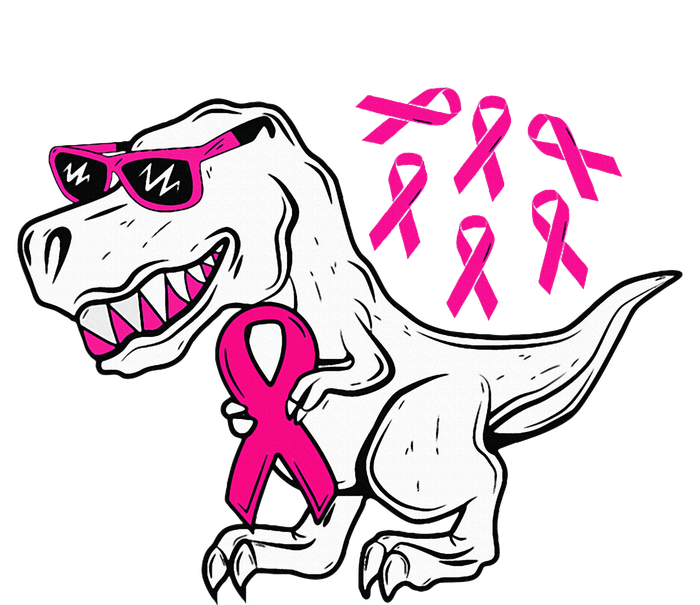 Dinosaur Pink Ribbon Breast Cancer Awareness Month Warrior Stainless Steel Insulated Water Bottle