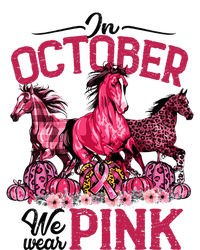 In October We Wear Pink Horse Leopard Pumpkin Breast Cancer T-Shirt