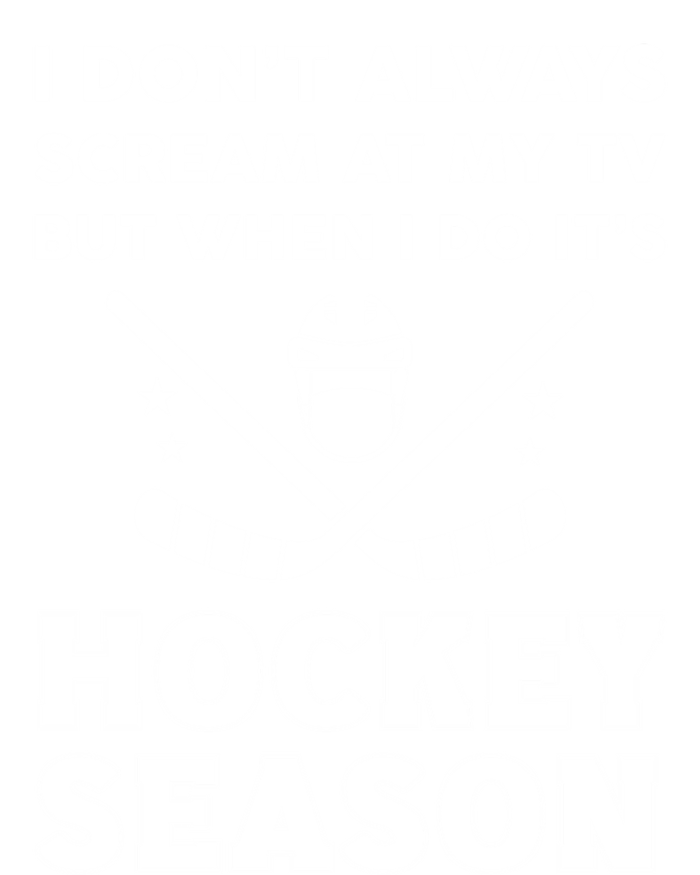 I Dont Always Scream On Tv But When I Do Its Hockey Season Gift Stripe Pom Pom Beanie