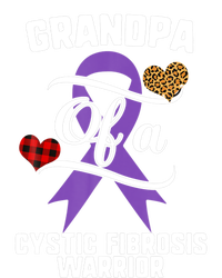 Grandpa Cystic Fibrosis Awareness Leopard Buffalo Plaid Gift Ladies Long Sleeve Shirt