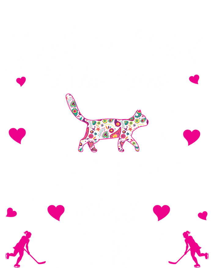 Just A Who Loves Cats And Ice Hockey Cat Lover Gift Women's Tri-Blend 3/4-Sleeve Raglan Shirt