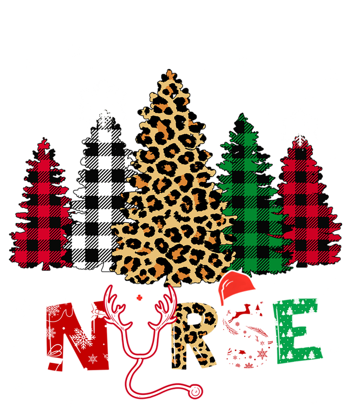 Leopard Nurse Christmas Tree Stethoscope Rn Scrub Nursing Meaningful Gift Coaster