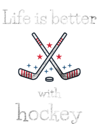 Life Is Better With Hockey Sports Lover Game Day Hockey Gift Tall Long Sleeve T-Shirt