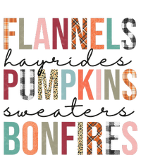 Flannels Hayrides Pumpkins Sweaters Bonfires Fall Autumn Women's T-Shirt