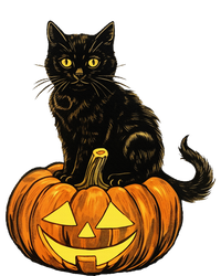 Retro Black Cat Halloween Pumpkin Costume Ceramic Tree Ornament