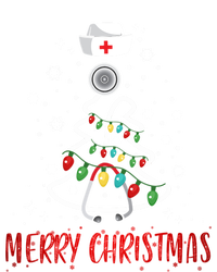 Merry Christmas Nurse Gift Stethoscope Tree Lights Gift T-Shirt