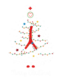 Merry Christmas Stethoscope Christmas Tree Lights Nursing Gift Women's V-Neck T-Shirt