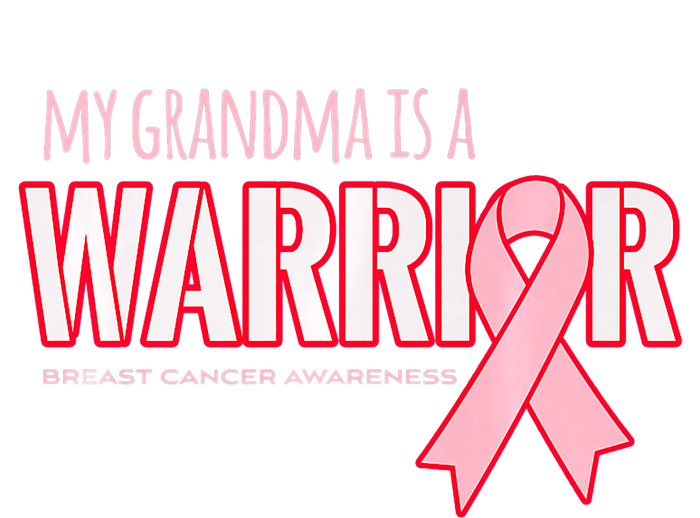 Breast Cancer Awareness: My Grandma Is A Warrior Womens CVC Long Sleeve Shirt