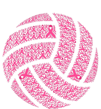 Pink Out Breast Cancer Awareness Pink Ribbon Volleyball Ball Kids T-Shirt