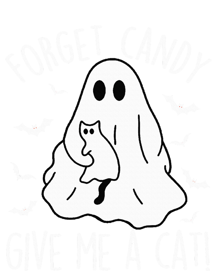 Funny Boo Ghost Black Cat Forget Candy Give Me Cat Halloween Insulated Varsity Jacket