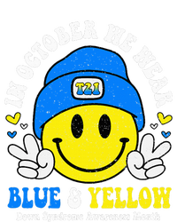 We Wear Yellow Blue Smile Face For Down Syndrome Awareness Full Zip Hoodie