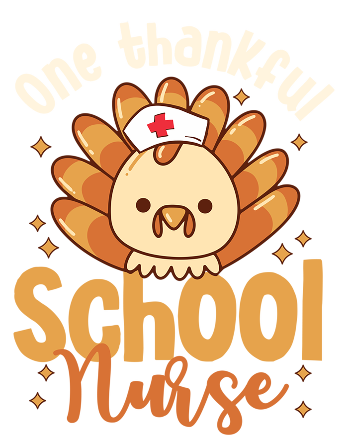 One Thankful Nurse Turkey Leopard Thanksgiving School Nurse Funny Gift T-Shirt