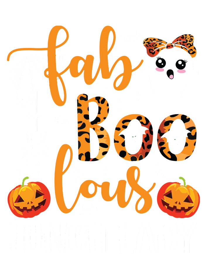 Leopard Fab Boo Lous Lunch Lady Team Teacher Halloween Womens CVC Long Sleeve Shirt