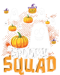 Groovy Spooky Squad Cute Ghost Pumpkin Funny Halloween Kids Womens Cotton Relaxed Long Sleeve T-Shirt