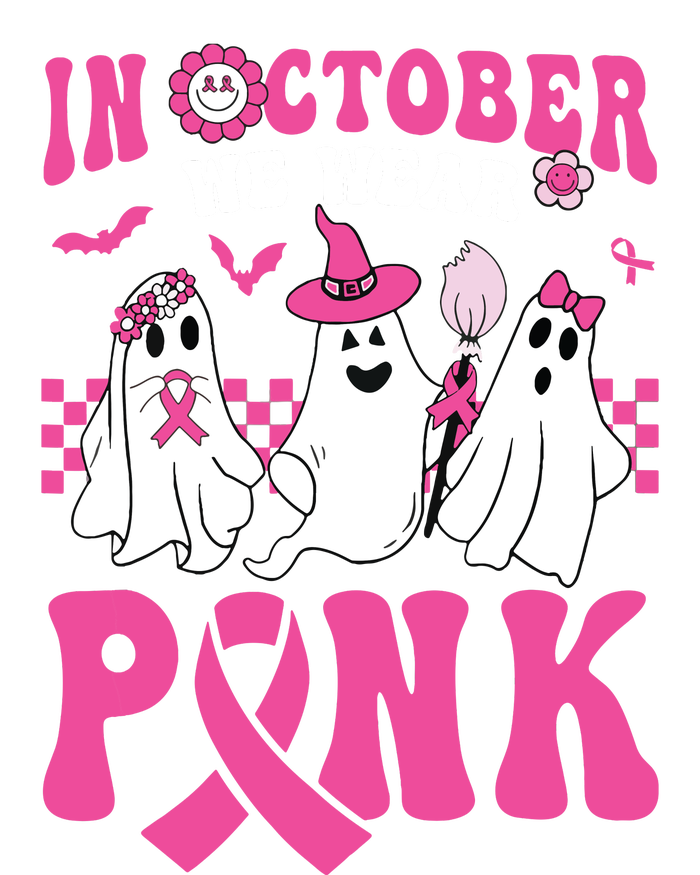 Groovy Wear Pink Breast Cancer Warrior Ghost Halloween Toddler Fine Jersey T-Shirt